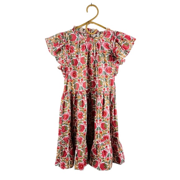 Caroline Constas Dresses & Skirts - Caroline Constas pink floral flutter sleeves mini dress